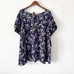 Angels Bohemian Cottagecore Floral Blouse Plus Size 3X